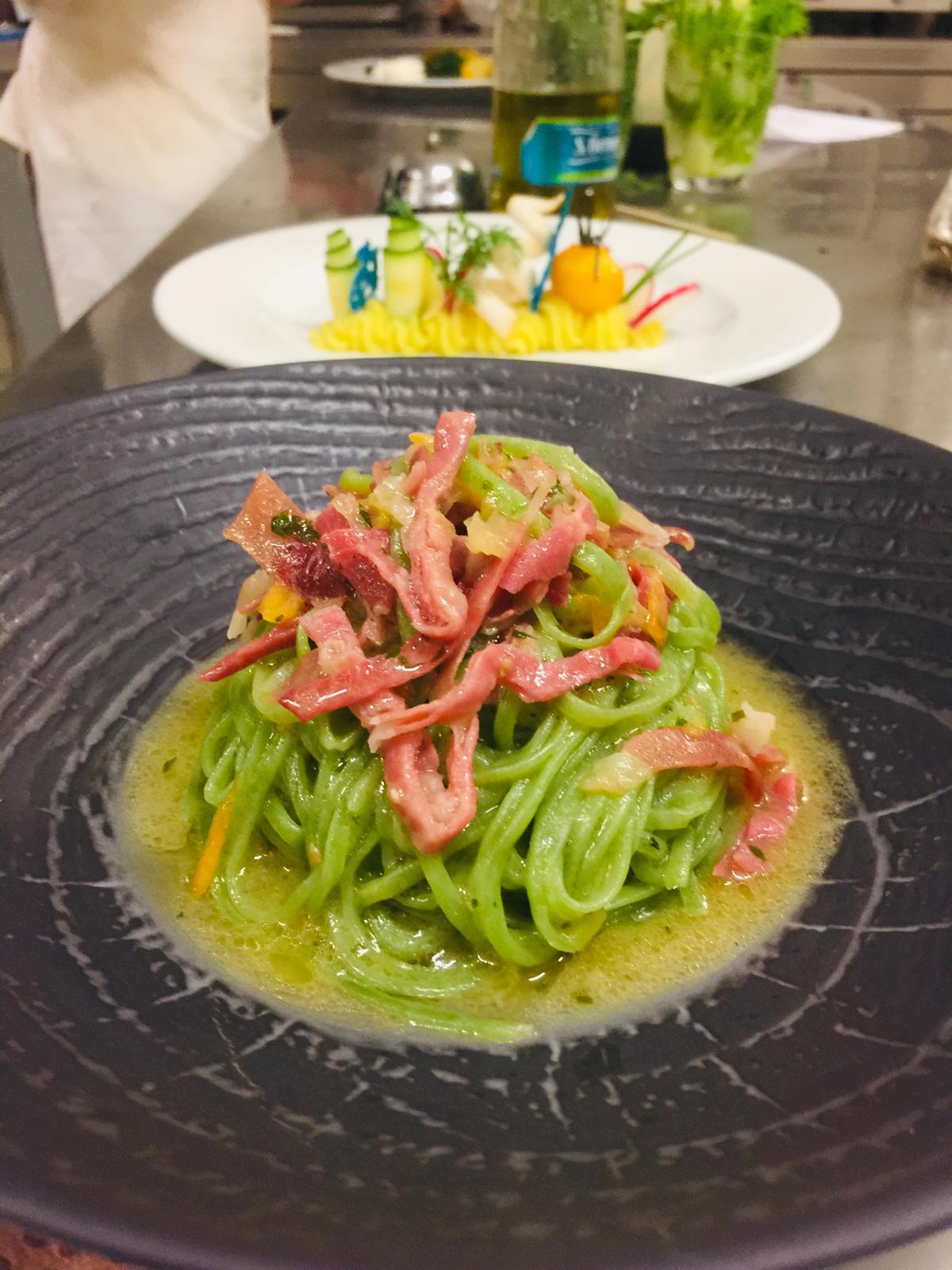 Tagliolini verdi al culatello